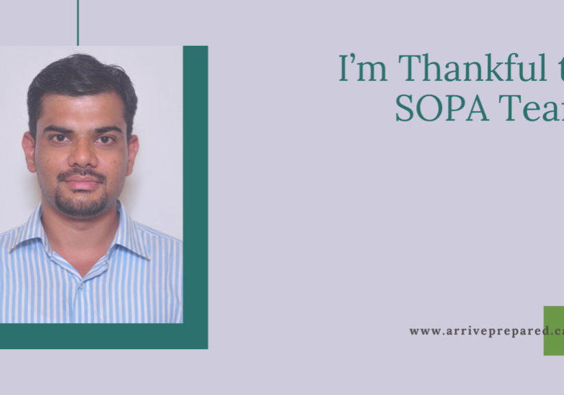 I’m Thankful to SOPA Team